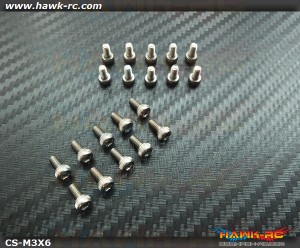 Hawk Chrome 12.9 Class M3*6 Hex Screws (20pcs)